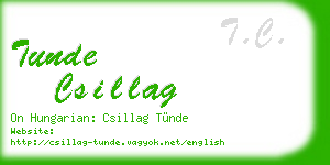 tunde csillag business card