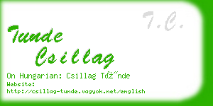 tunde csillag business card